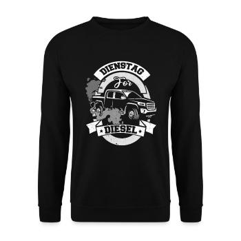 Tuesday for Diesel I Rudolf Diesel - Unisex Sweatshirt - black - Front - Alina (178cm) & Michal (187cm)