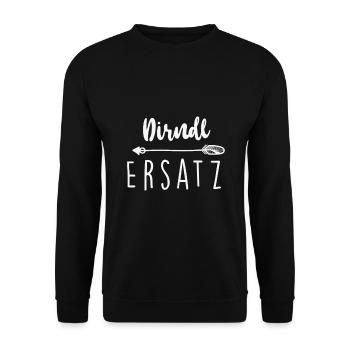 Mei Dirndl is in the wash dirndl replacement & - Unisex Sweatshirt - black - Front - Alina (178cm) & Michal (187cm)