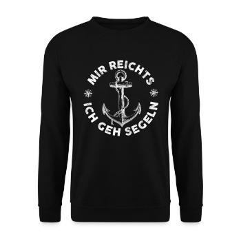 Graphiques de cadeaux de voile au bateau sur la conception du bateau - Sweat-shirt Unisexe - noir - Devant - Alina (178cm) & Michal (187cm)
