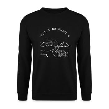 There is No Planet B product pour notre Terre - Sweat-shirt Unisexe - noir - Devant - Alina (178cm) & Michal (187cm)