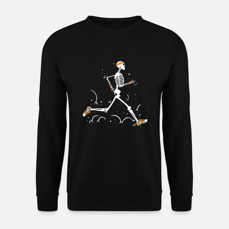 Skeleton runner headband - Unisex Sweatshirt - black