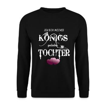Geliebte Tochter - Unisex Pullover - Schwarz - Vorne - Alina (178cm) & Michal (187cm)