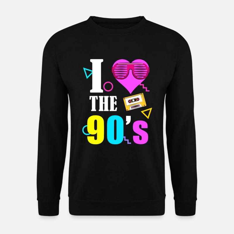 90er Jahre 80er 90s 80s - Unisex Pullover - Schwarz