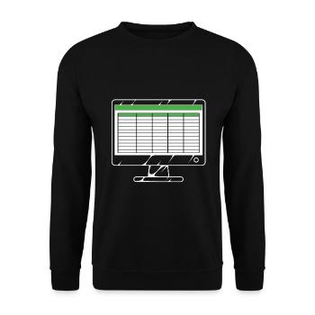 Spreadsheet computer - Unisex Sweatshirt - black - Front - Alina (178cm) & Michal (187cm)