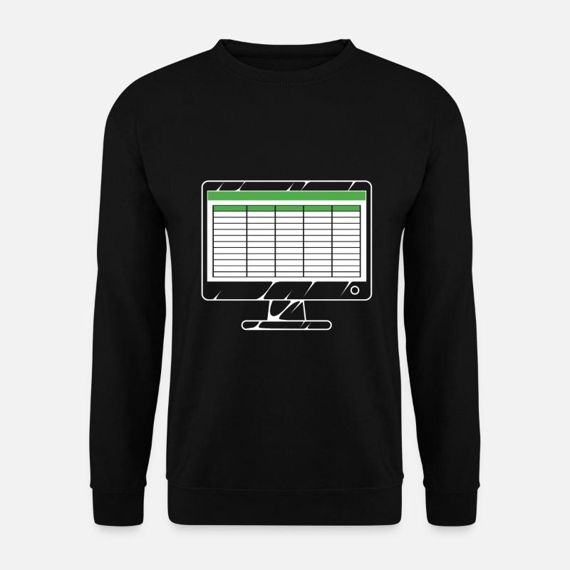 Ordinateur tableur - Sweat-shirt Unisexe - noir
