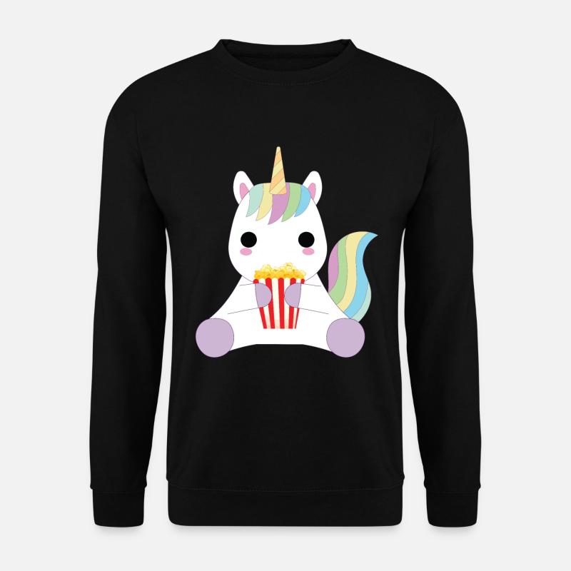 Popcorn und Fantasie - Unisex Pullover - Schwarz
