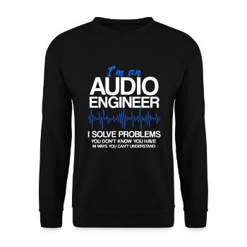 Audio Engineer ton ingenier sound engineer tontech - Unisex Pullover - Schwarz - Vorne - Alina (178cm) & Michal (187cm)