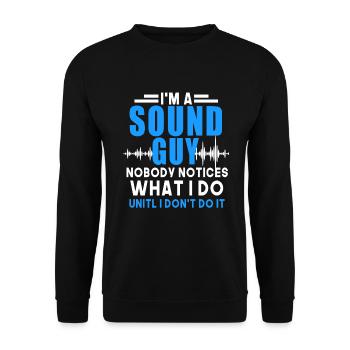 ingénieur du son ingénieur du son ingénieur du son ingénieur du son - Sweat-shirt Unisexe - noir - Devant - Alina (178cm) & Michal (187cm)