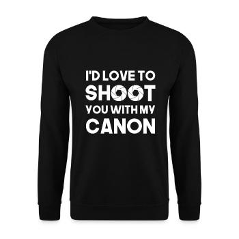 Photographe photographe photographe - Sweat-shirt Unisexe - noir - Devant - Alina (178cm) & Michal (187cm)