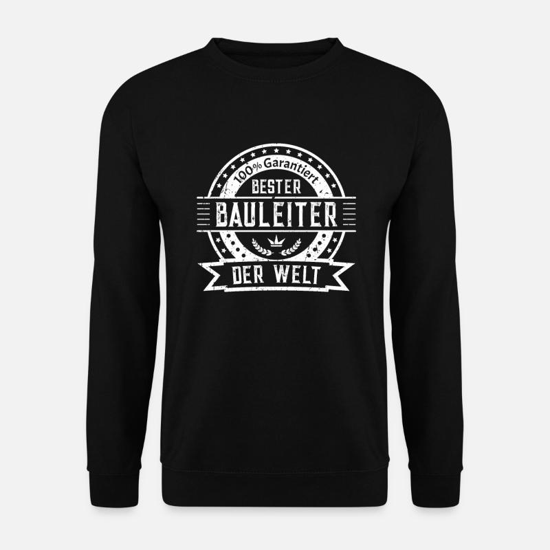 Bester Bauleiter der Welt Baustelle Geschenk Beruf - Unisex Pullover - Schwarz