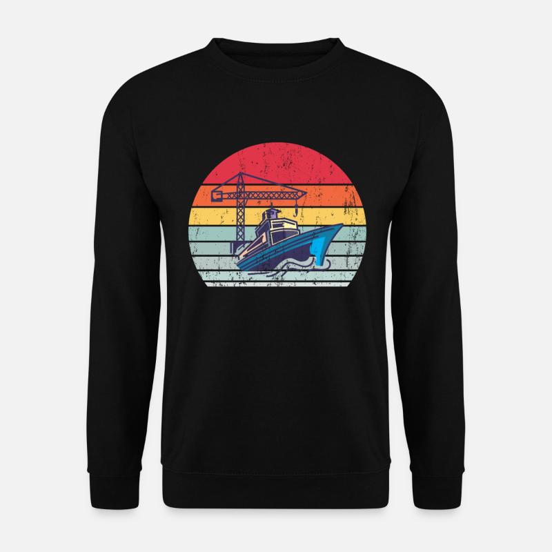 Ship in the sea - Unisex Sweatshirt - black