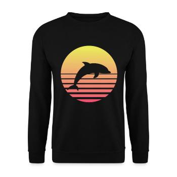 Delfine - Unisex Pullover - Schwarz - Vorne - Alina (178cm) & Michal (187cm)