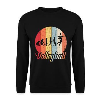 evolution volleyball - Unisex Pullover - Schwarz - Vorne - Alina (178cm) & Michal (187cm)