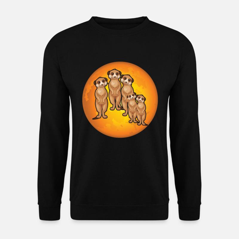 Die Erdmännchen Familie - Unisex Pullover - Schwarz