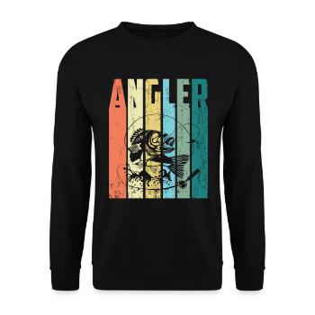 ANGLER - Unisex Pullover - Schwarz - Vorne - Alina (178cm) & Michal (187cm)