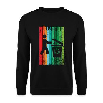 MÜLLABFUHR - Unisex Pullover - Schwarz - Vorne - Alina (178cm) & Michal (187cm)