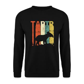 Retro tapir animal tapire gifts - Unisex Sweatshirt - black - Front - Alina (178cm) & Michal (187cm)