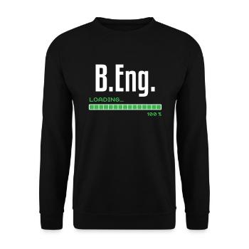 Baccalauréat en génie B.Eng. Cadeau de graduation - Sweat-shirt Unisexe - noir - Devant - Alina (178cm) & Michal (187cm)