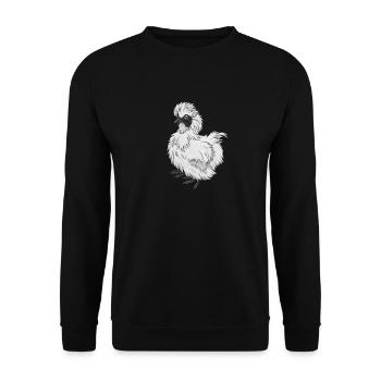 Cadeau d'éleveur d'œufs de poule Silkie - Sweat-shirt Unisexe - noir - Devant - Alina (178cm) & Michal (187cm)