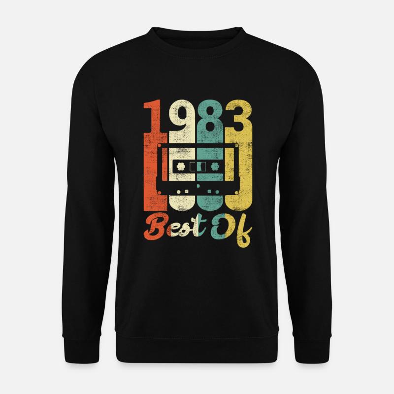 Retro 1983 Geburtstag Geschenk 80er Best Of - Unisex Pullover - Schwarz