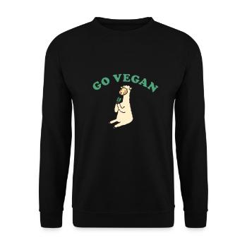 Devenir vegetarien - Sweat-shirt Unisexe - noir - Devant - Alina (178cm) & Michal (187cm)
