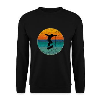 Cadeau de patineur de skateboard - Sweat-shirt Unisexe - noir - Devant - Alina (178cm) & Michal (187cm)