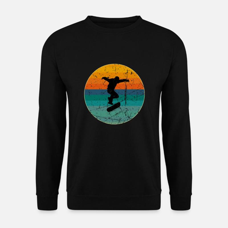 Skateboarder Skateboard Skate Skater Retro skaten - Unisex Pullover - Schwarz
