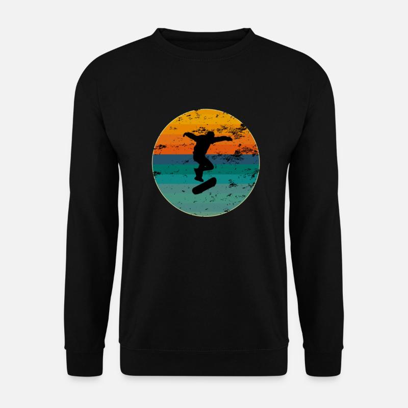 Skateboarder Skateboard Skate Skater Retro skaten - Unisex Pullover - Schwarz