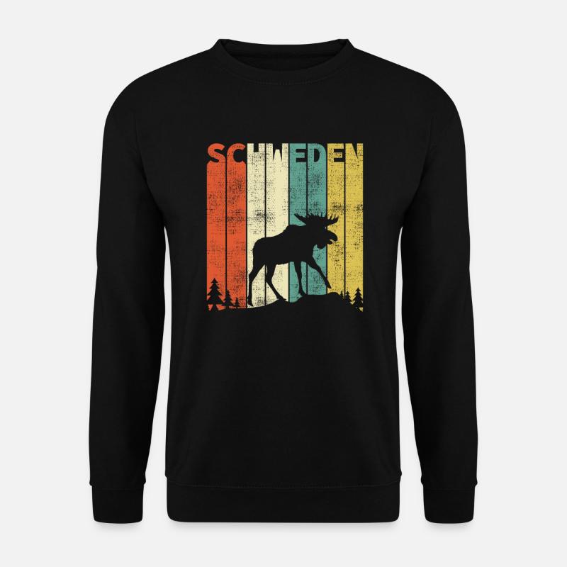 Retro Schweden Flagge Sverige Vintage Geschenk - Unisex Pullover - Schwarz