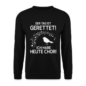 Schöner Tag mit Chor - Unisex Pullover - Schwarz - Vorne - Alina (178cm) & Michal (187cm)