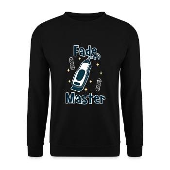 Barber Hairdresser Hair Cutting Beard Trimming - Unisex Sweatshirt - black - Front - Alina (178cm) & Michal (187cm)