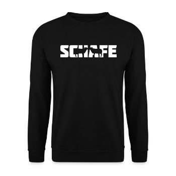 SCHAFE - Unisex Pullover - Schwarz - Vorne - Alina (178cm) & Michal (187cm)