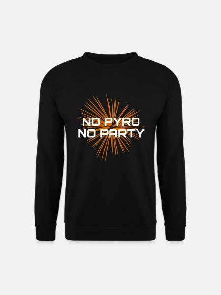 No pyro No party - Uniseks sweater - zwart