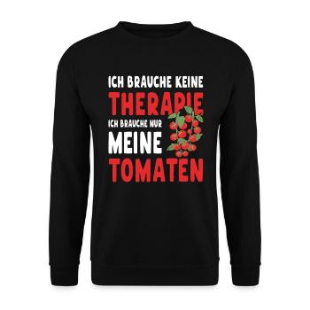 Tomatengärtner Tomatenzucht Tomatenpflanzen - Unisex Pullover - Schwarz - Vorne - Alina (178cm) & Michal (187cm)