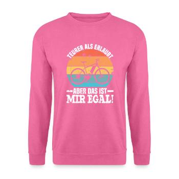 E-Bike Teurer Als Erlaubt - Unisex Pullover - Pink - Vorne