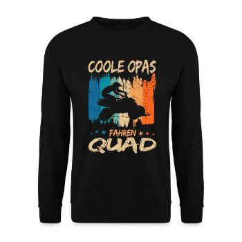 Quad fahren Quadfahrer Spruch als Geschenkidee - Unisex Pullover - Schwarz - Vorne - Alina (178cm) & Michal (187cm)