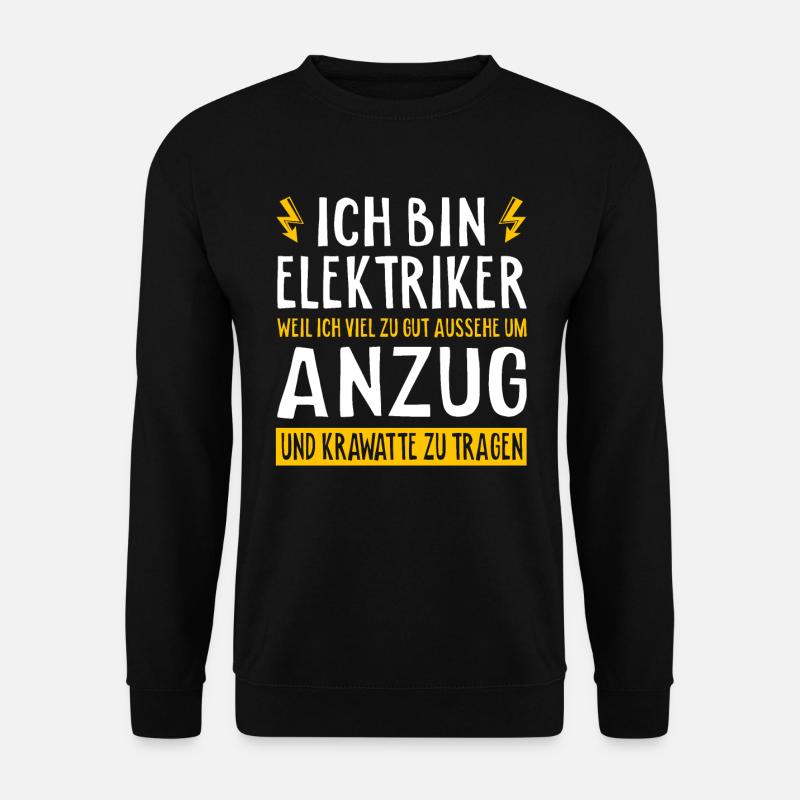 Elektriker Elektroniker Elektroingenieur - Unisex Pullover - Schwarz