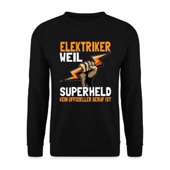Elektriker Elektroniker Elektroingenieur - Unisex Pullover - Schwarz - Vorne - Alina (178cm) & Michal (187cm)