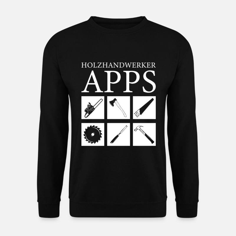 HOLZHANDWERKER APPS - Unisex Pullover - Schwarz