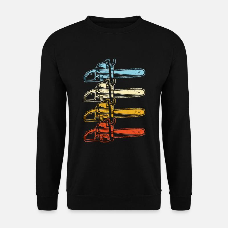 Kettensägen Retro Holzernte - Unisex Pullover - Schwarz