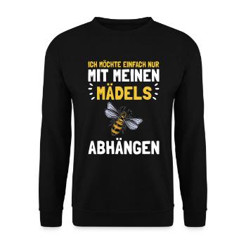 Imker Bienenzüchter Imkerin Imkerei - Unisex Pullover - Schwarz - Vorne - Alina (178cm) & Michal (187cm)