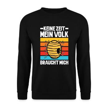 Imker Bienenzüchter Imkerin Imkerei - Unisex Pullover - Schwarz - Vorne - Alina (178cm) & Michal (187cm)