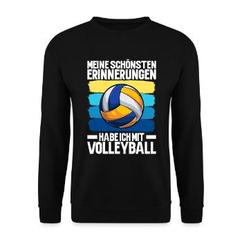 Volleyball Volleyballer Volleyballspieler - Unisex Pullover - Schwarz - Vorne - Alina (178cm) & Michal (187cm)