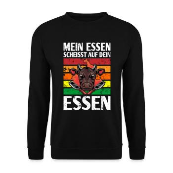 Grillen Grillmeister BBQ Männer Herren - Unisex Pullover - Schwarz - Vorne - Alina (178cm) & Michal (187cm)