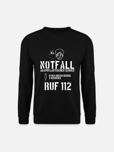 Notfall - Analphylaktischer Schock - Unisex Pullover - Schwarz