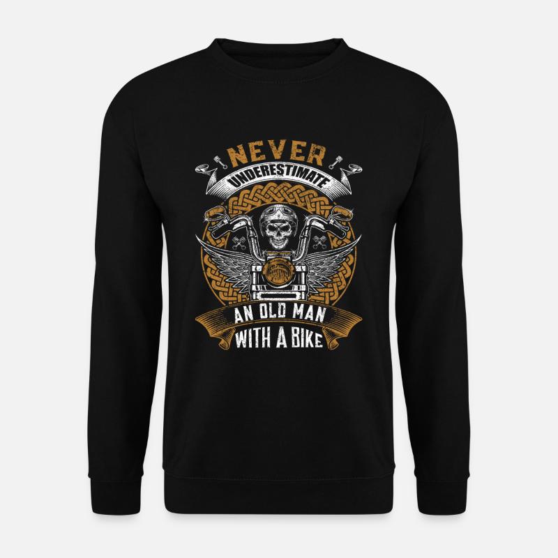 Biker Motorrad Bike Rocker Chopper Motorradfahrer - Unisex Pullover - Schwarz