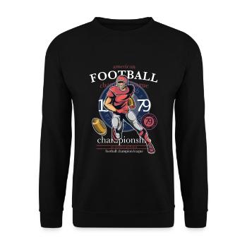 Cool American Football Player - Unisex Sweatshirt - black - Front - Alina (178cm) & Michal (187cm)