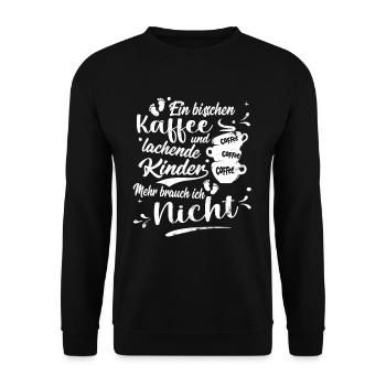Kinderkrankenschwester brauch Kaffee und Kinder - Unisex Pullover - Schwarz - Vorne - Alina (178cm) & Michal (187cm)