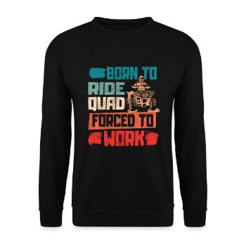 Quad Quad Riders - Born to the Quad ATV - Unisex Sweatshirt - black - Front - Alina (178cm) & Michal (187cm)