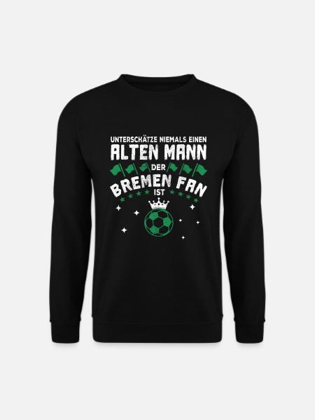 Alter Mann - Bremen Fan | Fußball Fan Design - Unisex Pullover - Schwarz